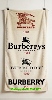 Burberry Logo Evolution Print Flannel Sofa Throw Blanket B071